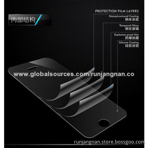 0.3mm Tempered-glass Screen Protector for iPhone 5/5S/5C, HD, 9H, Rounded Borders, Smooth Edge